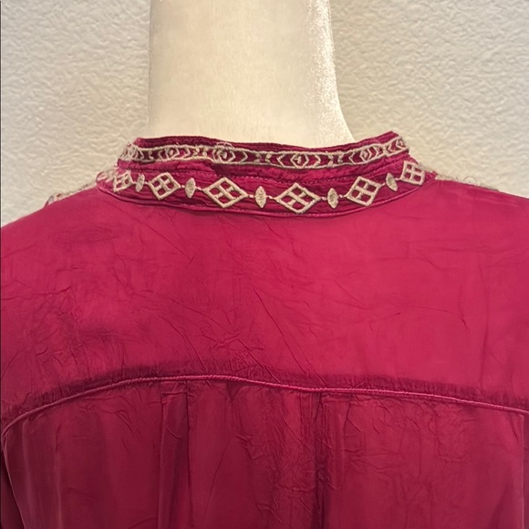 Johnny Was Embellished Long Sleeve Blouse with Mandarin Collar - Picture 6 of 7